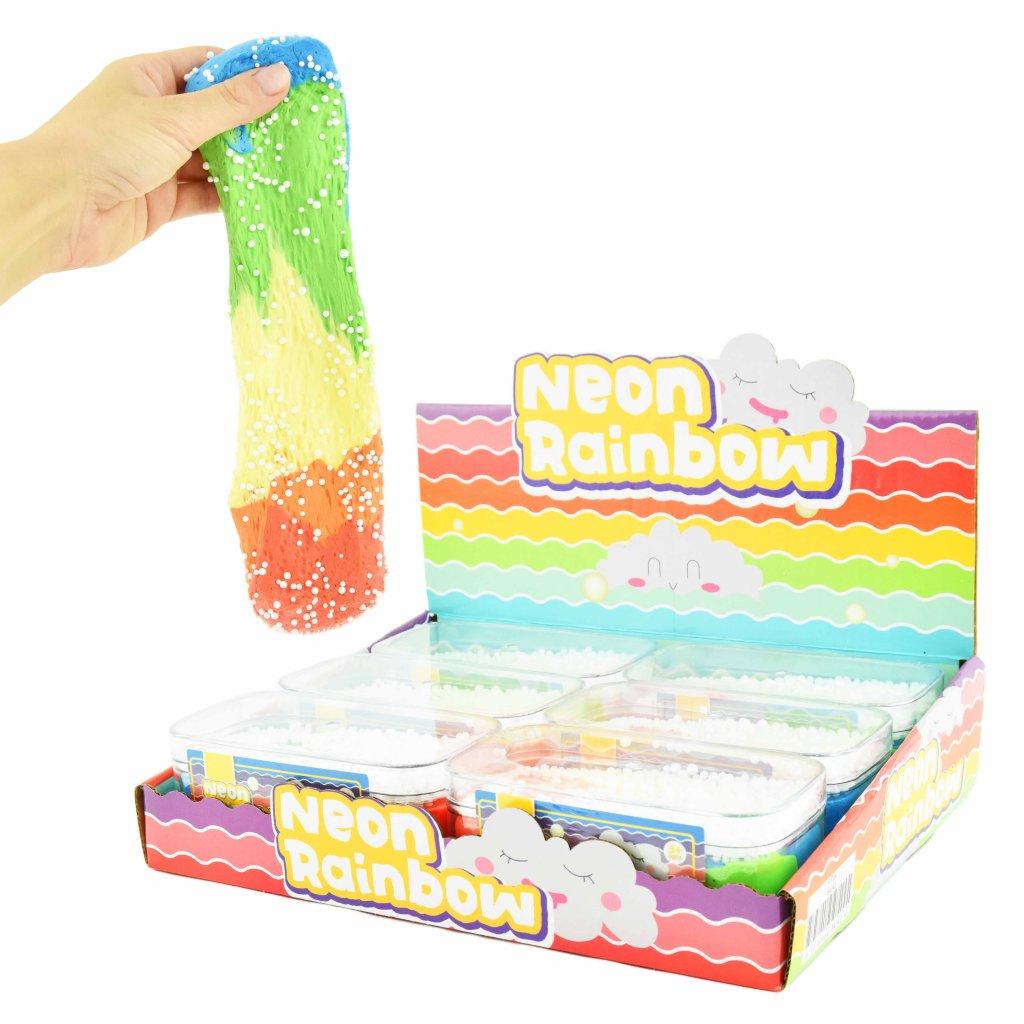 Slime med inblandade pärlor i regnbågsfärger från KidsDreamStore