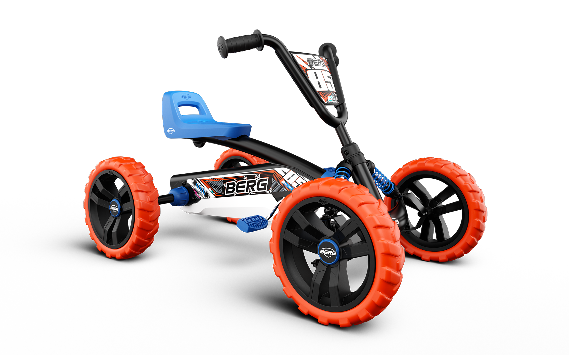 Orange BERG Buzzy Nitro trampbil med fyra hjul för de yngsta