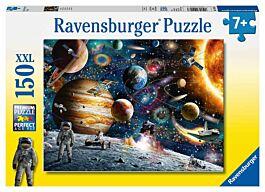 Ravensburger XXL-pussel med rymdmotiv, astronauter på månen, 150 extra stora bitar