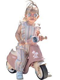 Rosa Smoby Scooter balanscykel formad som en ride-on-scooter med lyktor